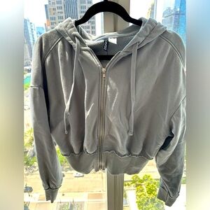 Grey Cropped Sweatshirt H&M
